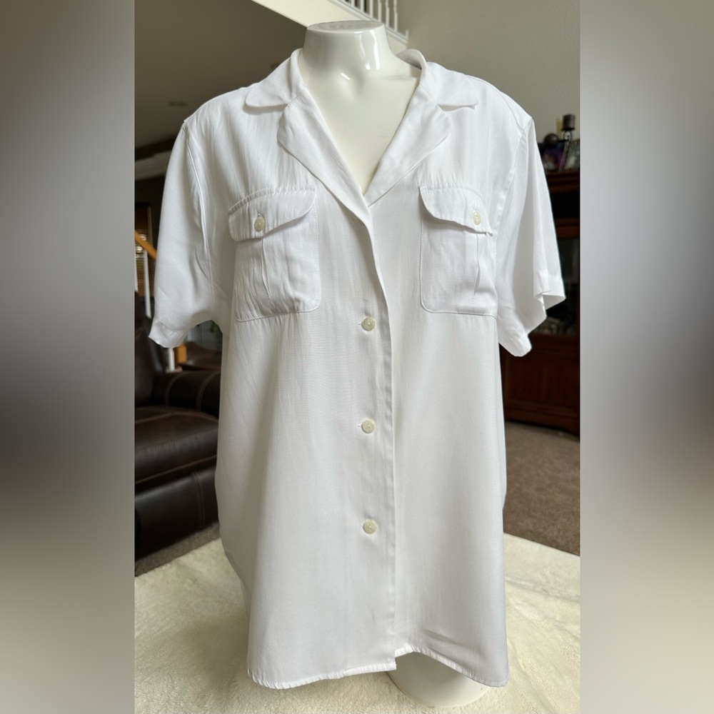 Karen Scott short sleeve blouse